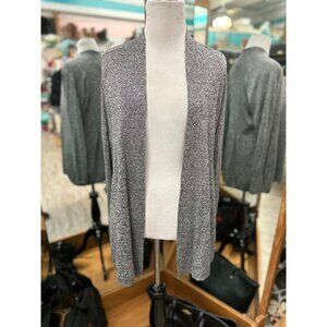 Croft & Barrow Grey Ribbed Cardigan in M